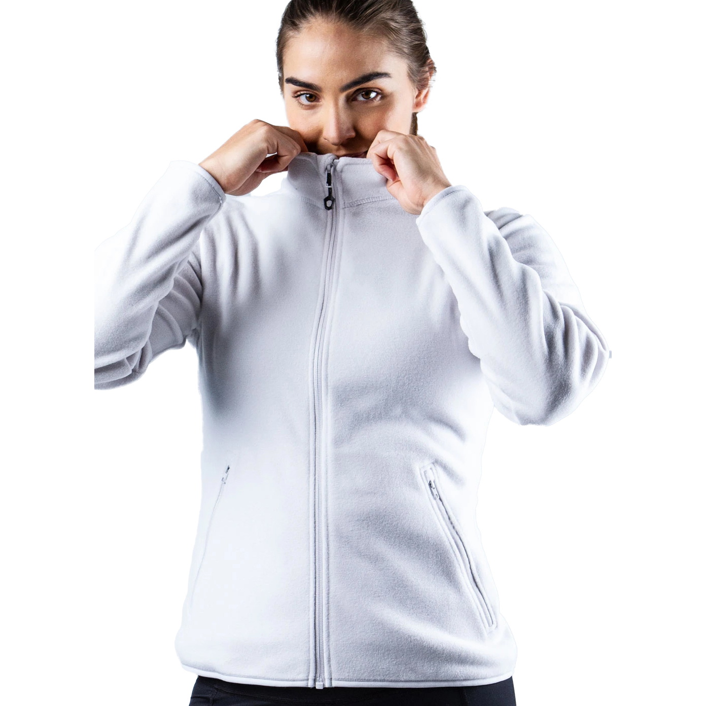 2025 Zhik Polartec Zip- Fleece -jakke Til Kvinder JKT-0032-W-PLT - Platinum